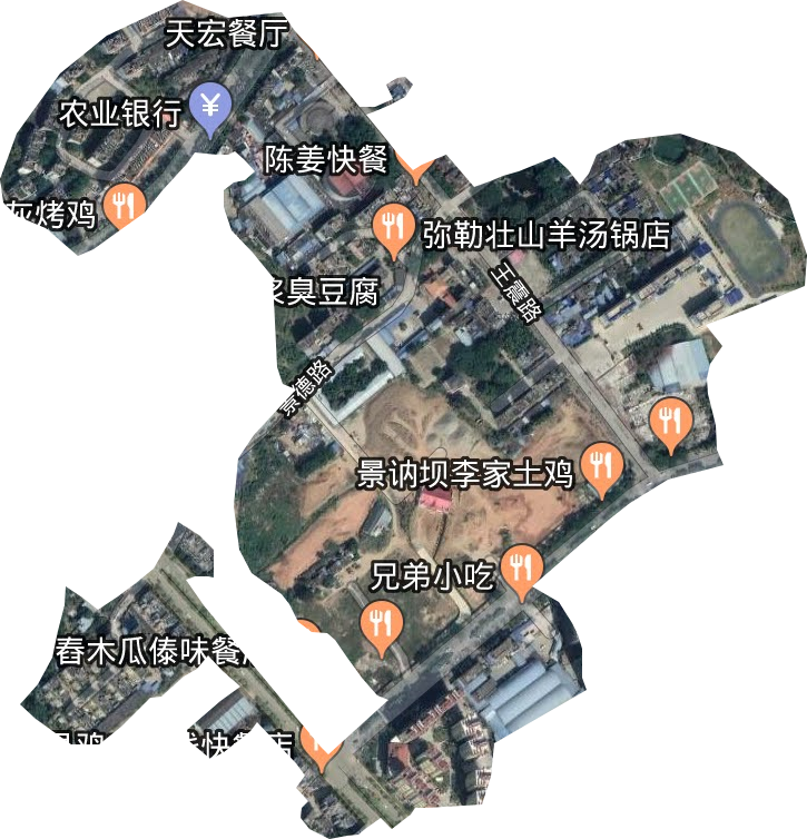 景洪农场卫星图