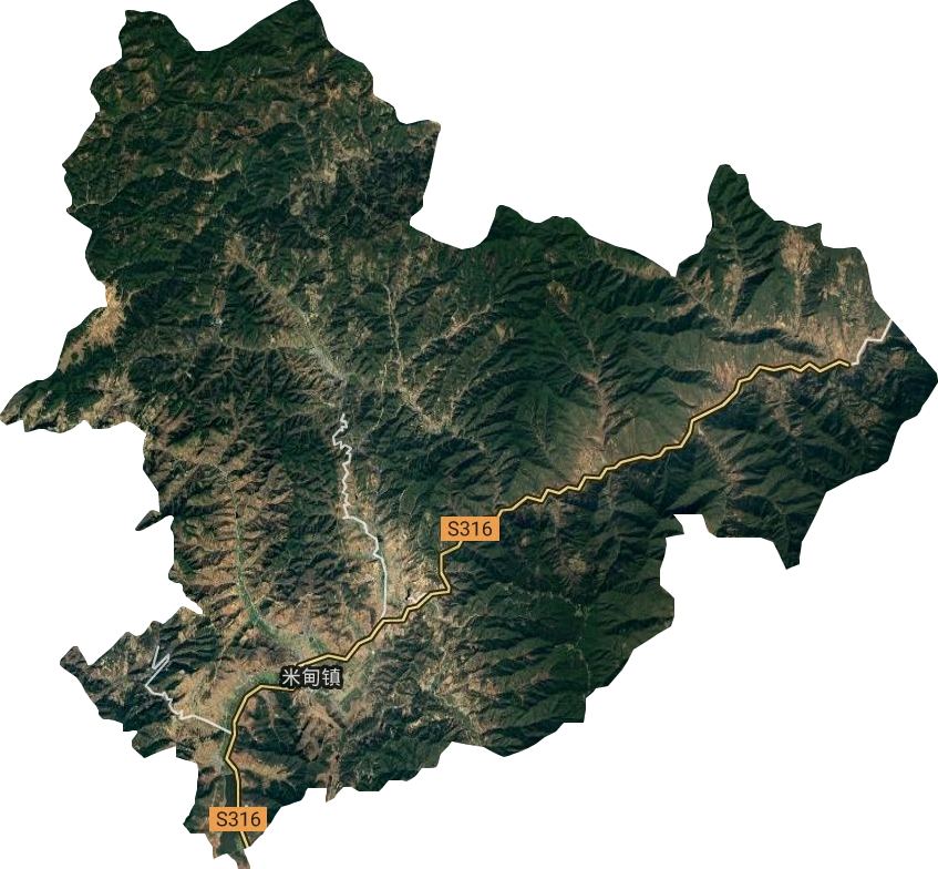 米甸镇卫星图