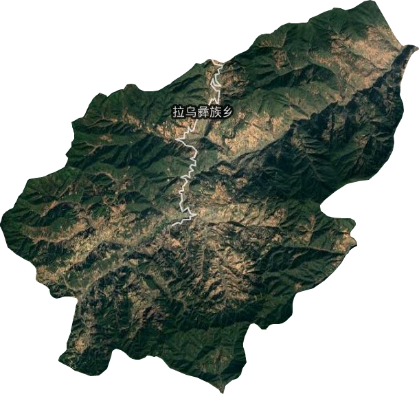 拉乌彝族乡卫星图