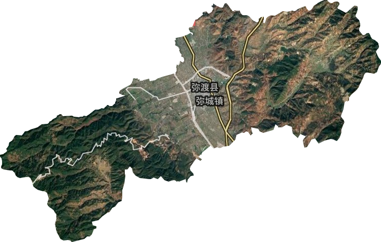 弥城镇卫星图