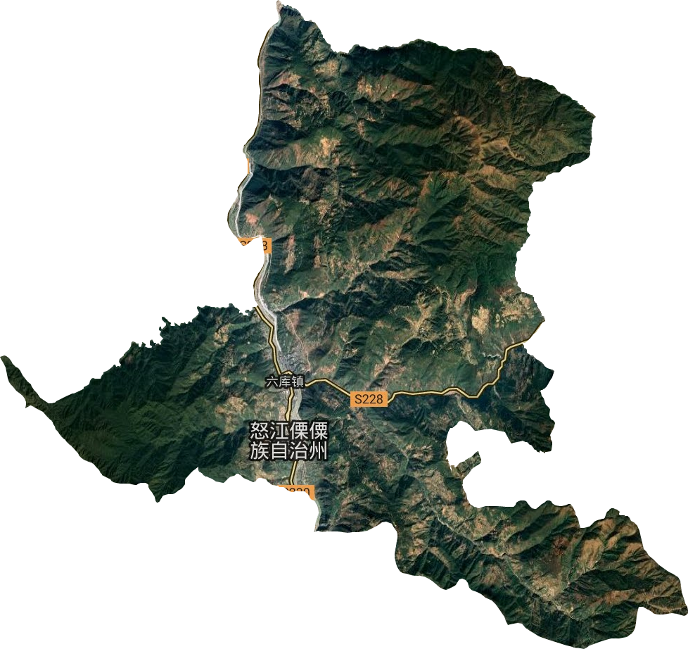 六库镇卫星图