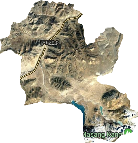 萨玛达乡卫星图