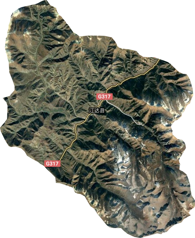 江达镇卫星图