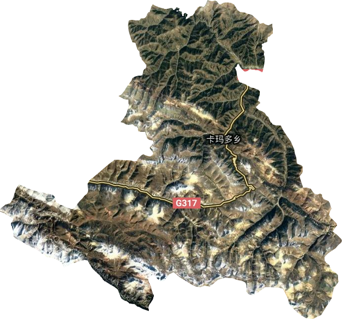 卡玛多乡卫星图