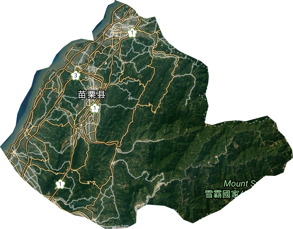 苗栗县卫星图