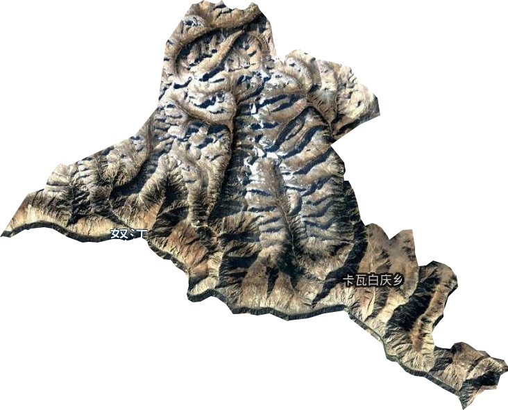 卡瓦白庆乡卫星图