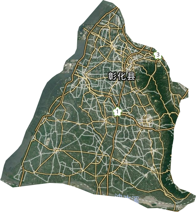 彰化县卫星图