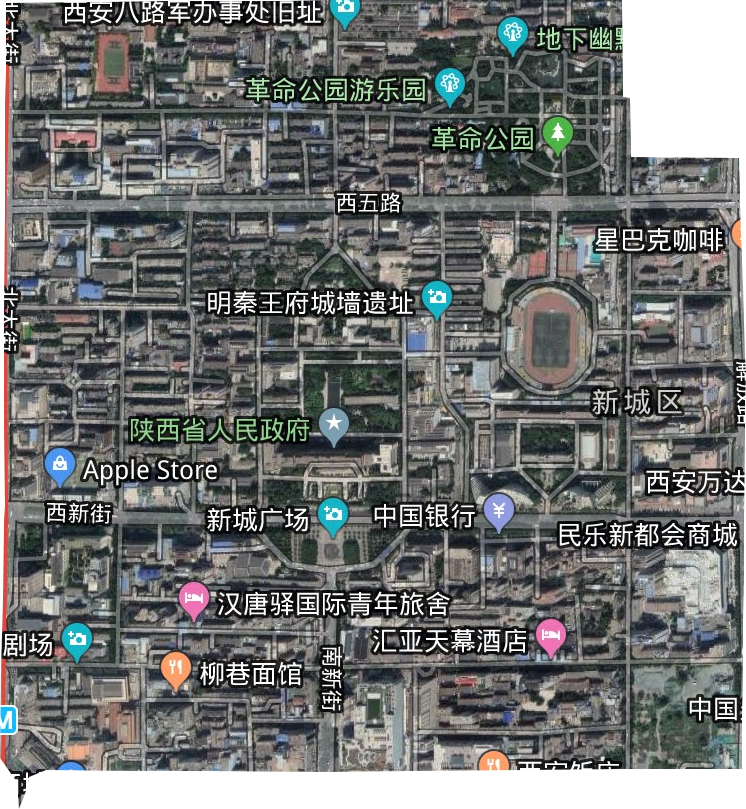 西一路街道卫星图