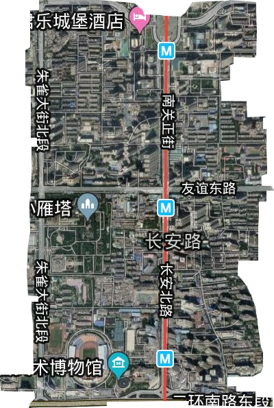 长安路街道卫星图