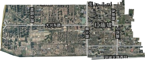 红庙坡街道卫星图