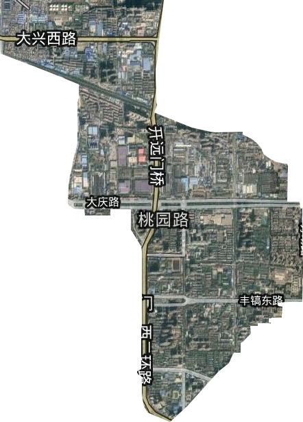 桃园路街道卫星图