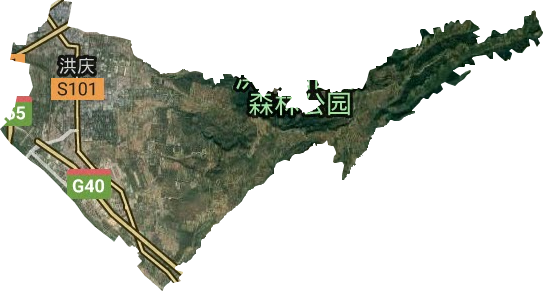 洪庆街道卫星图