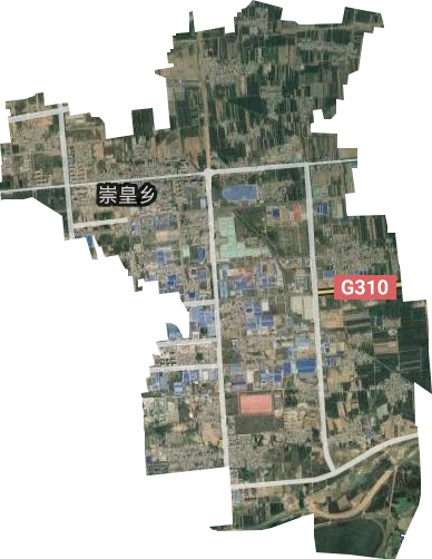 崇皇街道卫星图