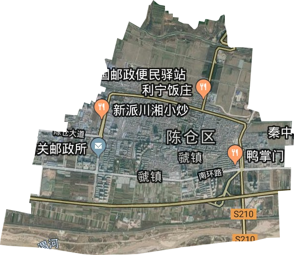 虢镇街道卫星图