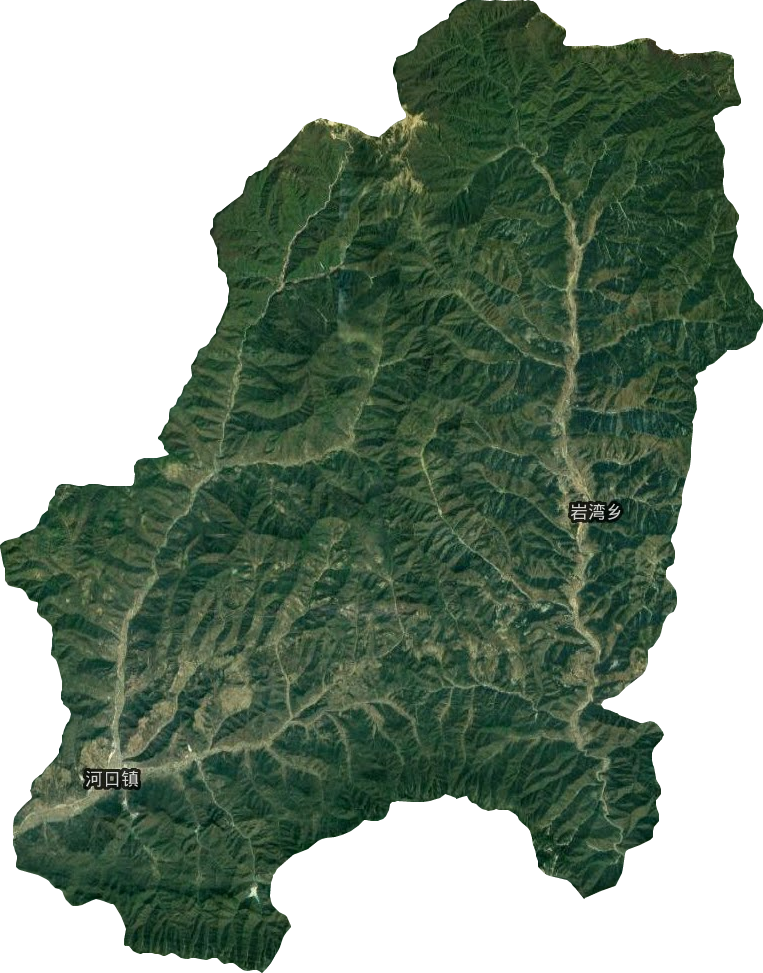 河口镇卫星图