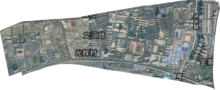 文汇路街道卫星图
