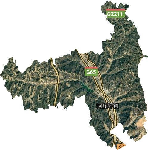 河庄坪镇卫星图