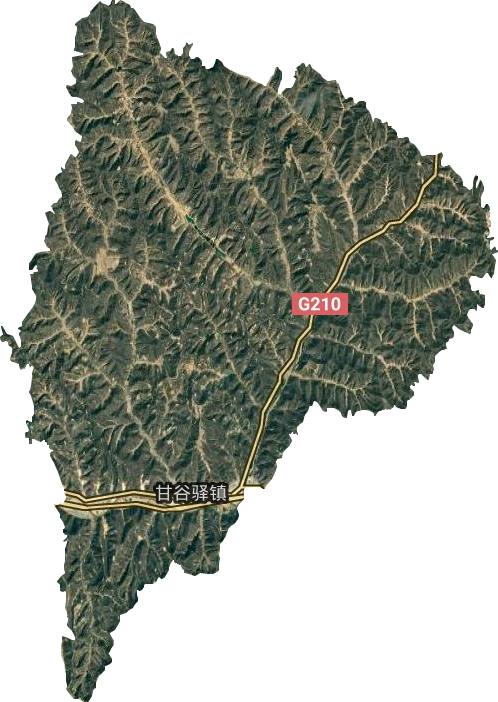 甘谷驿镇卫星图