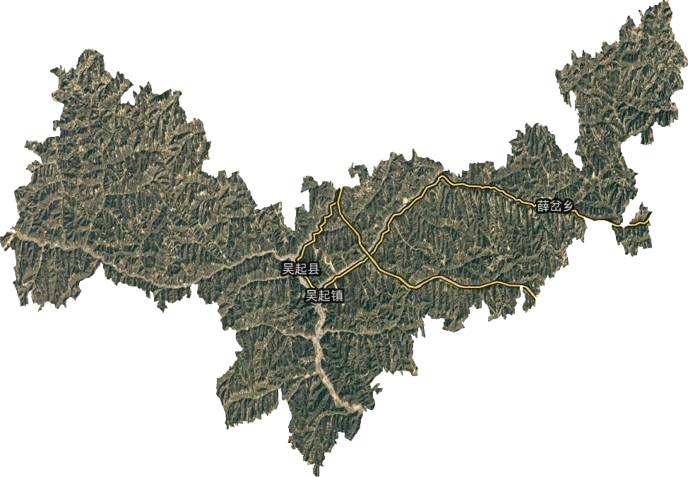 吴起镇卫星图