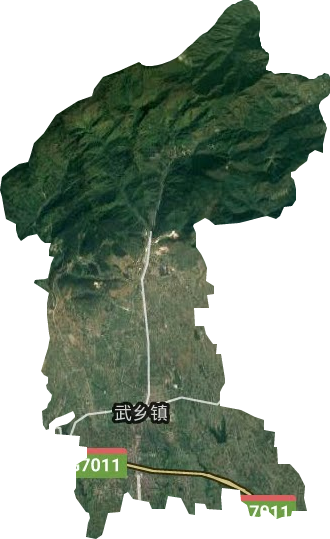 武乡镇卫星图