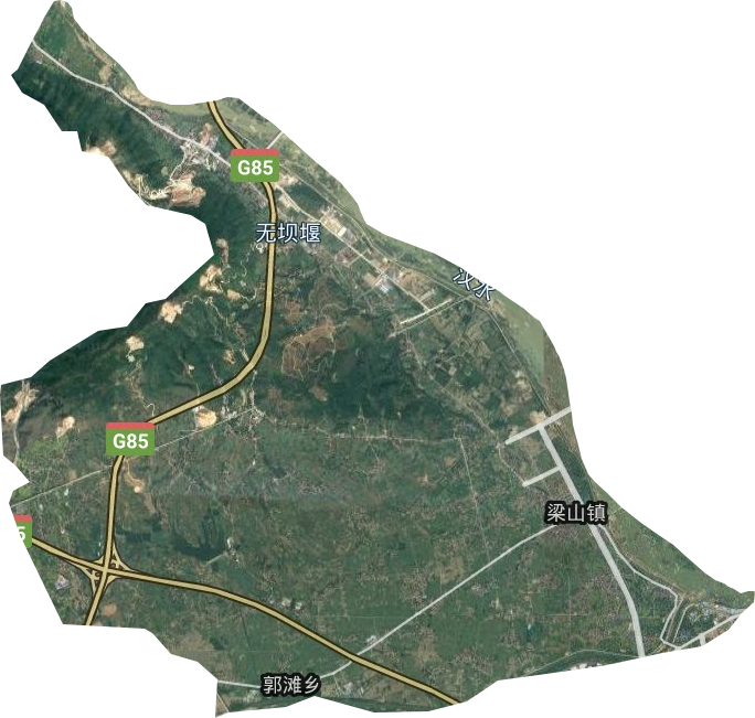 梁山镇卫星图