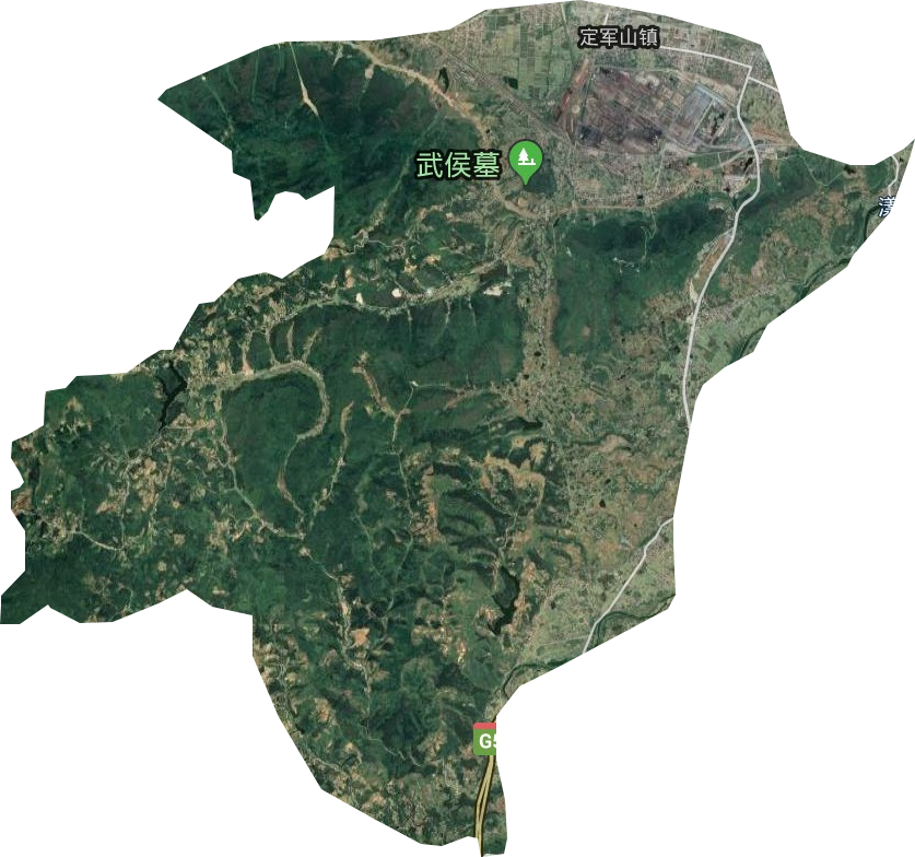定军山镇卫星图