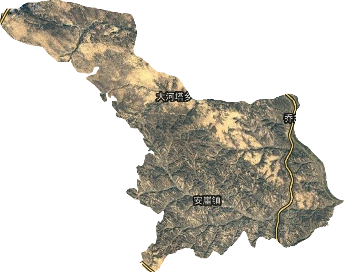 大河塌乡卫星图