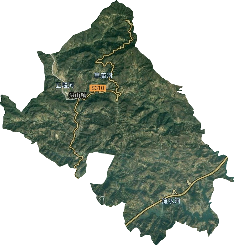 洪山镇卫星图