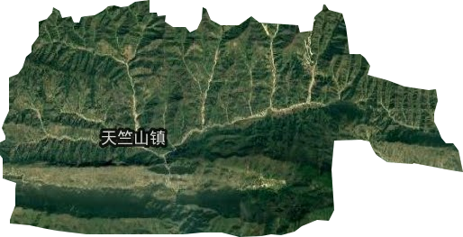 天竺山镇卫星图