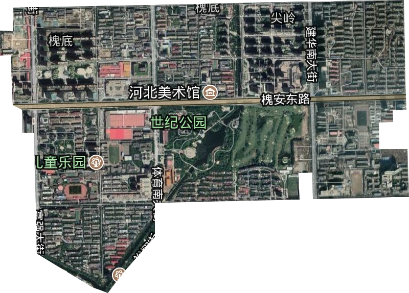 槐底街道卫星图