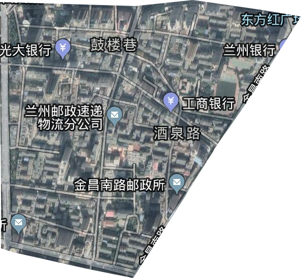 酒泉路街道卫星图