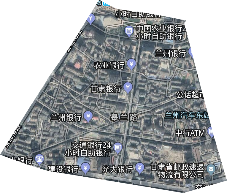 皋兰路街道卫星图