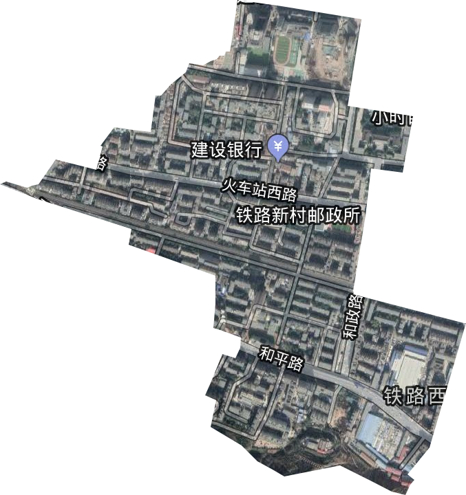铁路西村街道卫星图