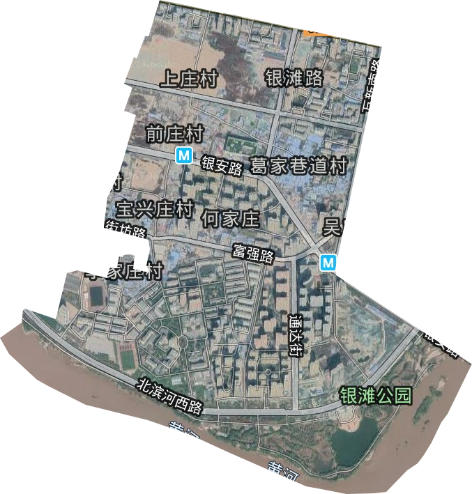 银滩路街道卫星图