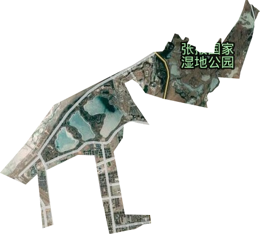 张掖滨河新区卫星图
