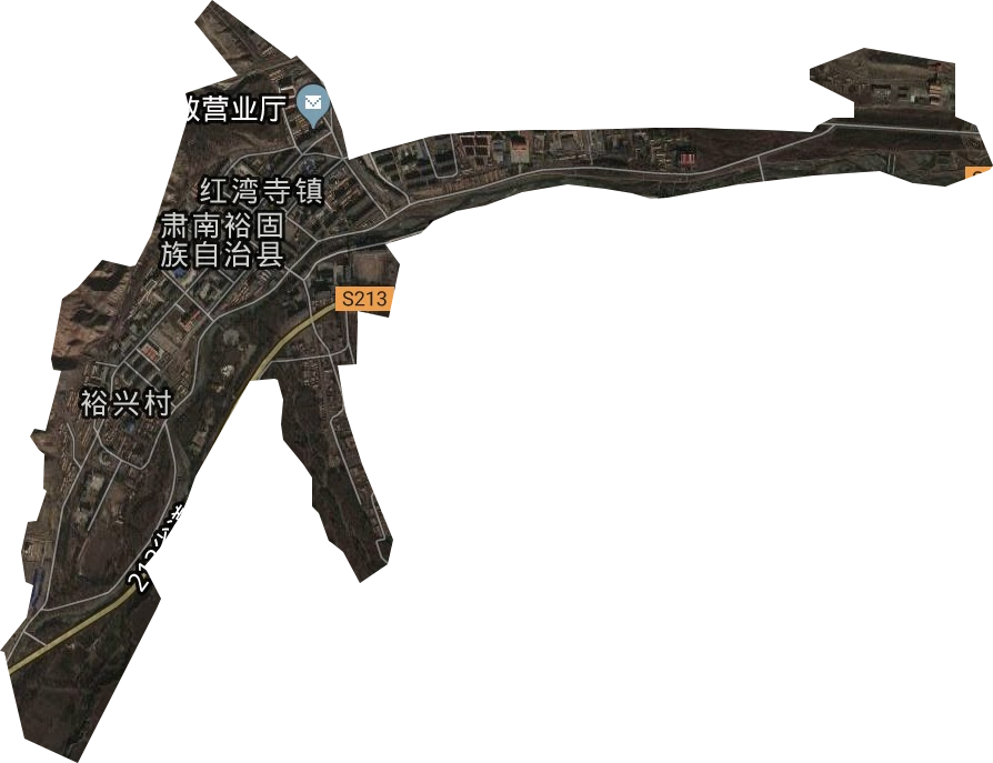 红湾寺镇卫星图