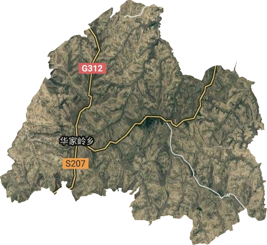 华家岭乡卫星图
