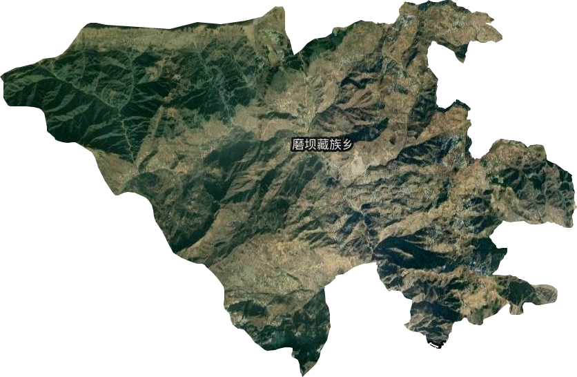磨坝藏族乡卫星图
