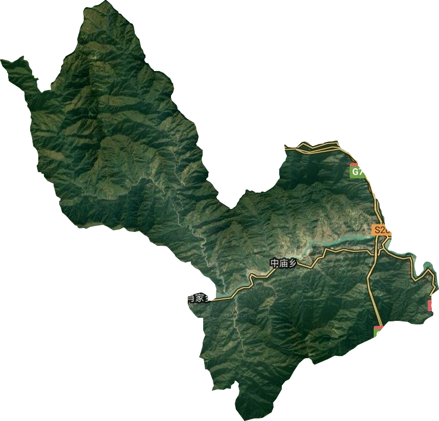 中庙乡卫星图