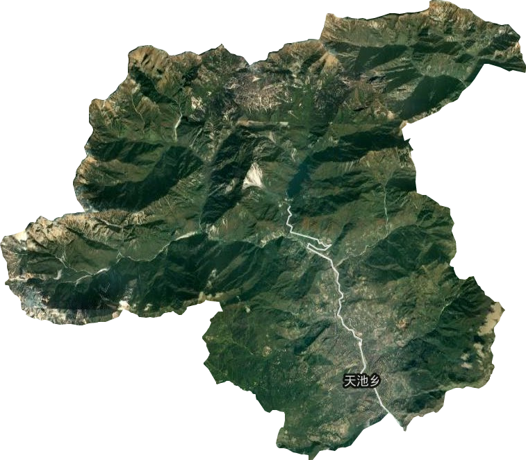 天池乡卫星图
