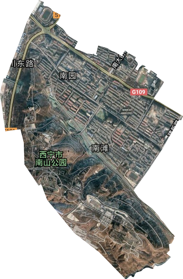 南滩街道卫星图