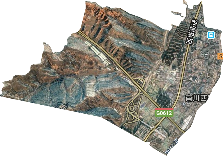南川西路街道卫星图
