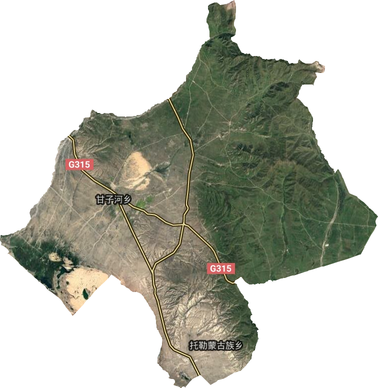 甘子河乡卫星图