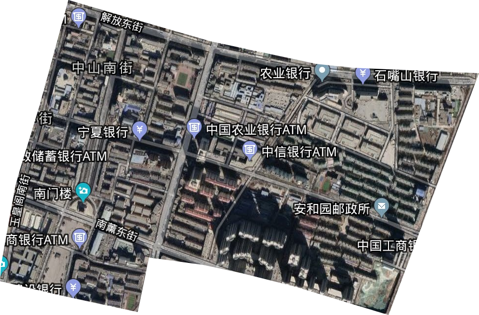 中山南街街道卫星图