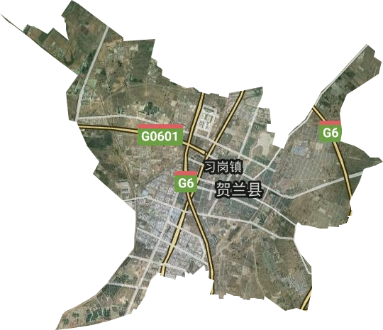 习岗镇卫星图