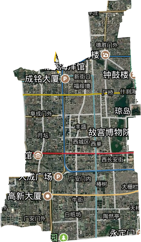 西城区卫星图