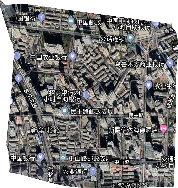 新华北路街道卫星图