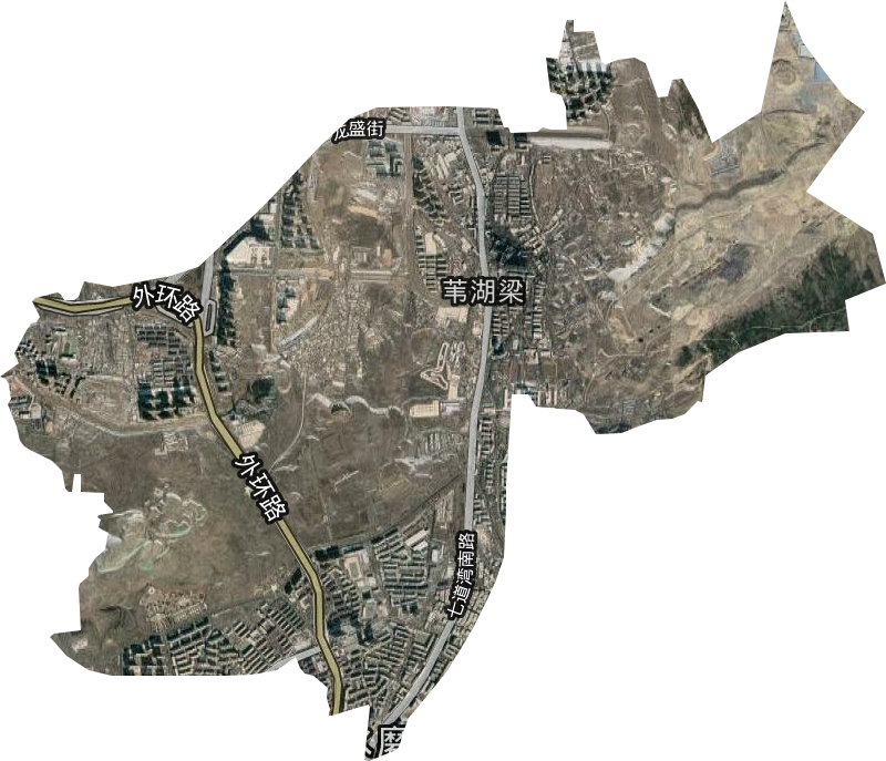苇湖梁街道卫星图