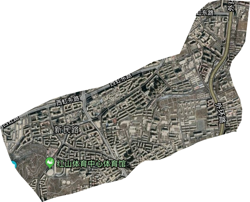 新民路街道卫星图
