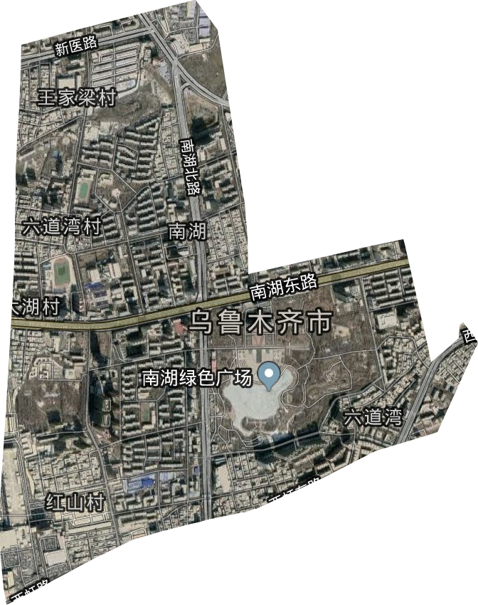 南湖南路街道卫星图
